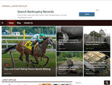 Tablet Screenshot of criminallawyerprofiles.com